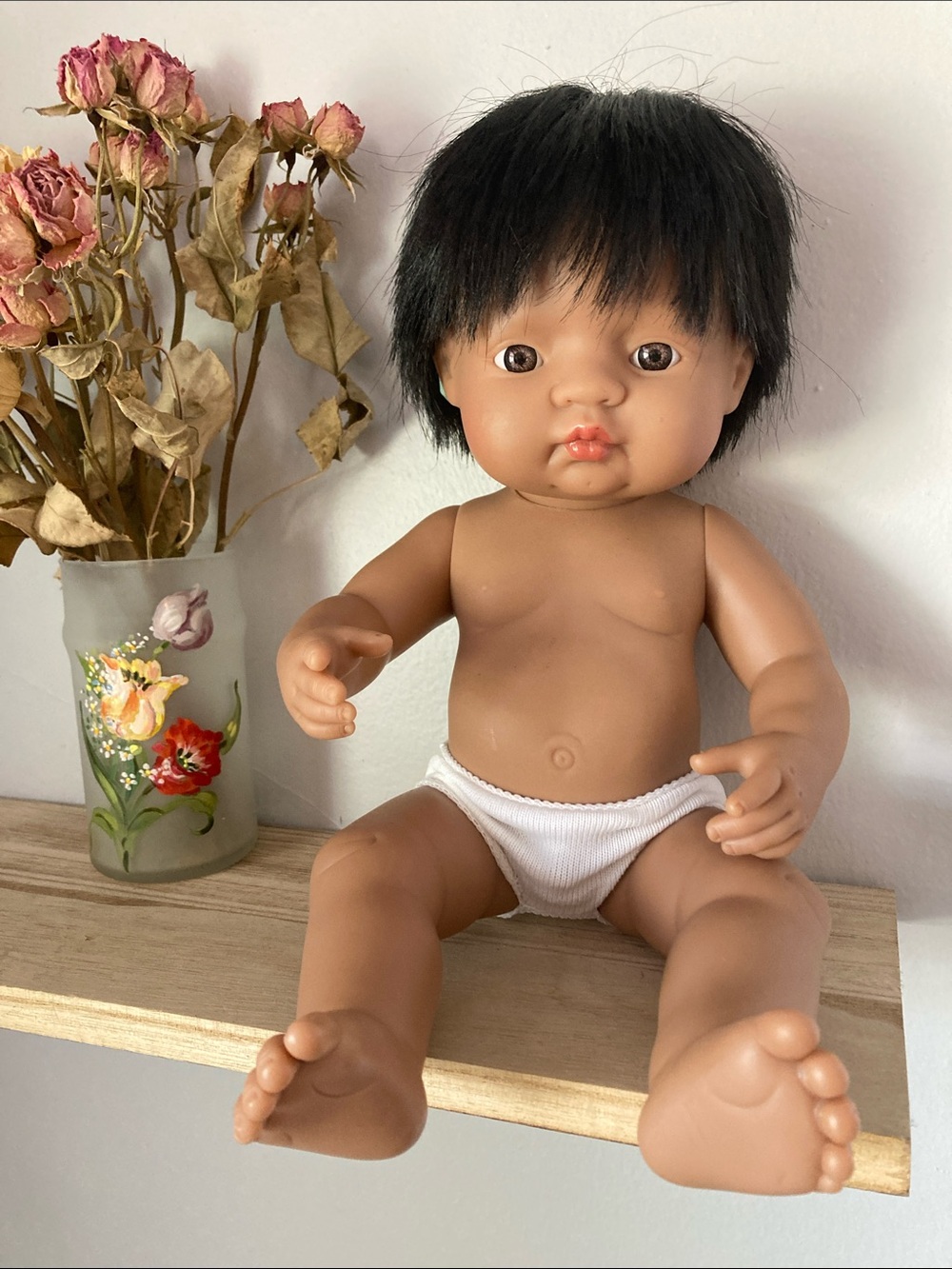 Miniland Anatomically Correct Hispanic Boy 15in Doll Cochlear Implant